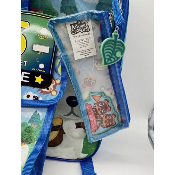 Animal Crossing New Horizons 5 Piece Set Backpack Keychain Lunch Bag Case Patch - Picture 3 of 8
